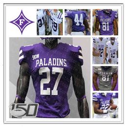 XFLSP Custom NCAA Furman Paladins College Football Jerseys Darren Hamp Sisson Devin Wynn Noah Henderson Shiflett Thomas Gordon Abrams