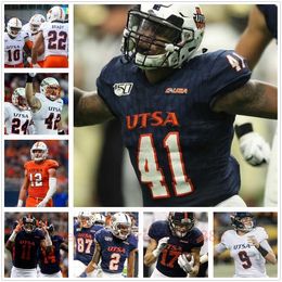 XFLSP Custom Utsa Roadrunners Voetbal Jersey NCAA College Frank Harris Marcus Davenport David Morgan Mens Dames Jeugd