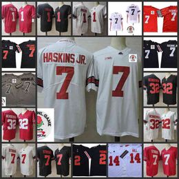 Xflsp Dwayne Haskins Jr. Jersey College Ohio State Buckeyes Maillots de football cousus Haskins 1 Justin Fields 2 Chase Young 33 Master Teague 14 K.J.