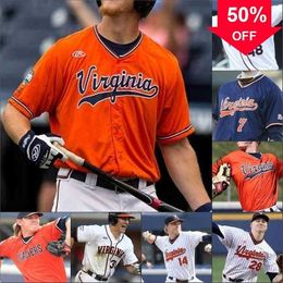 Xflsp GlaA3740 Custom Virginia Cavaliers College bseball Jersey 18 Zack Gelof 8 Brendan Rivoli Nate Savino Kyle Whitten 25 Griff McGarry heren dames jeugd j