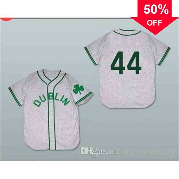 Xflsp GlaC202 44 Maillot de baseball des Green Sox de Dublin Personnalisé n'importe quel joueur ou numéro cousu Maillots de baseball de film de haute qualité pour hommes, femmes et jeunes