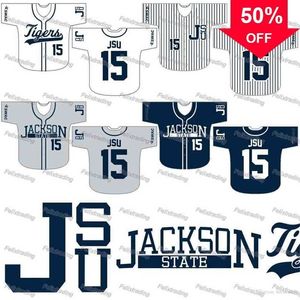 Xflsp GlaC202 Custom Jackson State Baseball Jersey Mujeres Jóvenes Hombres Blanco All Stitched Baseball Jerseys Fast