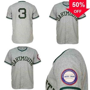 Xflsp GlaC202 Dartmouth Big Green 1959 Road Jersey Personnalisé Hommes Femmes Jeunes Maillots De Baseball N'importe Quel Nom Et Numéro Double Couture Jersey