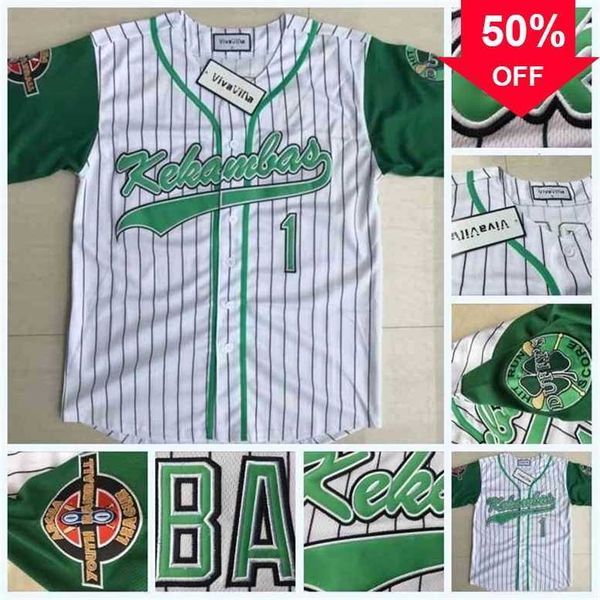 Xflsp GlaC202 Maillot de baseball Jarius 'G-Baby' Evans 1 Kekambas pour homme comprenant un patch ARCHA et des patchs Duffy à double couture avec numéro de nom