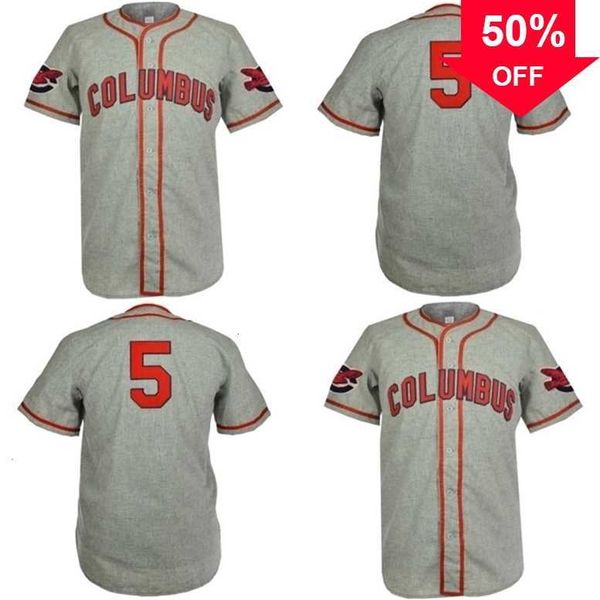 Xflsp GlaMitNess Columbus Red Birds 1950 Road Jersey Shirt Personnalisé Hommes Femmes Jeunes Maillots De Baseball N'importe Quel Nom Et Numéro Double Couture