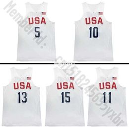 Xflsp Nouveau Jimmy Butler Cousins LD DG KT Paul George KD Lowry CA Maillot de basket-ball Dream Team Ncaa College