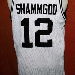 Xflsp Nikivip camisetas universitarias # 12 DIOS SHAMMGOD camisetas retroceso blanco Jersey de baloncesto para hombre cosido tamaño personalizado S-5XL