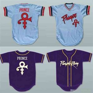 Xflsp Prince Tribute Minnesota Baseball Jersey Prince Tribute Purple Rain Baseball Jersey Tous les maillots cousus S-3XL vintage rare