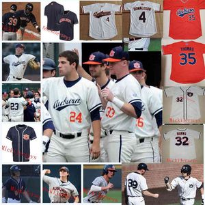 XflspCollege Custom AU Baseball Jersey Jarrett Eaton Ed Johnso Judd Ward Rankin Woley Steven Williams Ryan Bliss Will Holland Howell Edouard