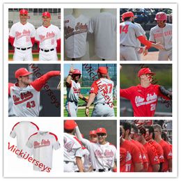 XflspCollege Custom Ohio State Buckeyes Jersey de béisbol Patrick Murphy Seth Kinker Brady Cherry Ryan Feltner Kobie Foppe C.Irviingg Bob Todd Steve