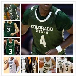 XflspCustom College Basketball Maillots de l'État du Colorado David Roddy Isaiah Stevens John Tonje Dischon Thomas Jalen Lake Kendle Moore Chandler