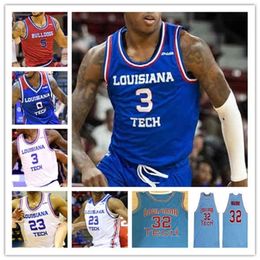 XflspCustom College Basketball Louisiana Tech Jersey Kenneth Lofton Jr. Amorie Archibald Isaiah Crawford Keaston Willis David Green Cobe