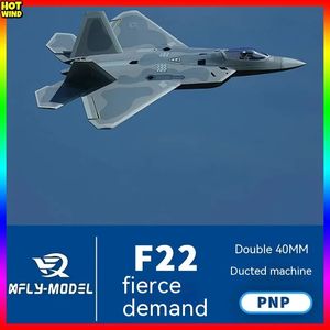 Xfly xunfei modèle avion ponceau jumeau Twin 40mm F-22 Raptor 4s Gift Plane Toy Plane Electric RC 240508