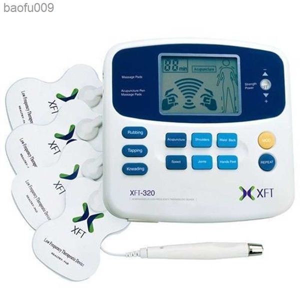 XFT-320 Dual Tens Máquina Masajeador digital Electrodo Pad Pluma de acupuntura Cuerpo Pie Dispositivo Alivio del dolor L230520