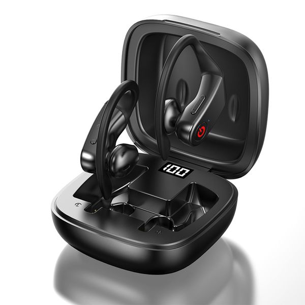 Écouteurs Bluetooth B10 TWS BT V5.0, étanches, sans fil, avec crochet d'oreille, pour le sport, réduction du bruit physique, fonctionnement à une touche