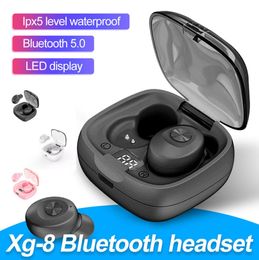XG8 TWS Bluetooth écouteurs stéréo bass Bass Sound LED Charger sans fil Écouteurs de bonbons à main couleurs sport avec ret6461882
