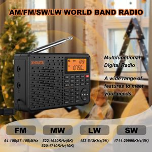 XHDATA D109 Radio FM AM SW LW Draagbare radio's Bluetooth-compatibele digitale ontvanger Ondersteuning TF-kaart MP3-muziekspeler 240111