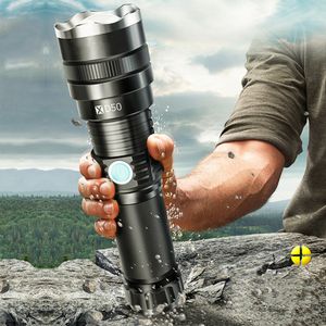 XHP70.2 lampe de poche LED Super puissante XHP50.2 torche tactique USB lampe étanche Rechargeable lanterne Ultra lumineuse Camping 30