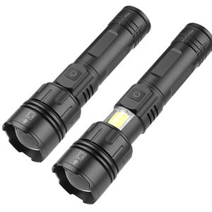 XHP70 COB Spotlights d'urgence de lampe de poche COB 1500lm Torches LEULES DE FLASSE LED la plus puissante USB RECHARAGE ZOOM IMPLACHABLE POUR CAMPING