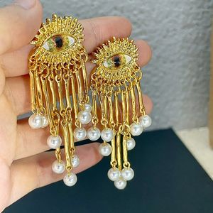 XIALUOKE boucles d'oreilles œil du diable Style européen américain personnalité perle gland boucles d'oreilles fête vacances bijoux cadeaux 240202