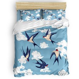 Xiangyun Swallow Bird Forbny Househards Bed Bed de dormitorio de lujo Cubierta 2/3/4 Piezas