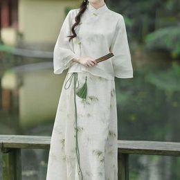 Xianqi élégant Zen vêtements pour femmes été amélioré Qipao haut nouveau Style chinois robe de Style chinois