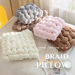 Xiaohongshu mismo estilo Sala de estar Backrest Pillow Ins Instant Noodles Tejido Silla de oficina Lumbar Support Cushion 240521