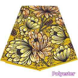 Xiaohuagua tela africana Ankara poliéster farbic para coser ropa de estampado de cera por el diseñador de patio 240506