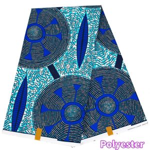 Xiaohuagua ankara Afrikaanse polyester wassen afdrukken stof bazin riche hoge kwaliteit 6 yards doek voor feestjurk 240511