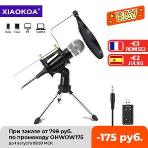 XIAOKOA grabación condensador Micro móvil micro 3,5mm Jack microfone ordenador PC Karaoke micrófono teléfono