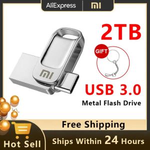 Xiaomi 2TB Metal USB3.0 Flash Drives Type-C Hoge snelheid Pendrive 1TB 64 GB Dual Interface Memoria USB Flash Disk Type-C-adapter