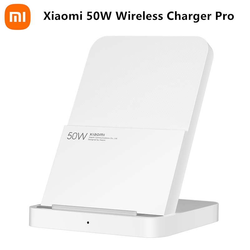 Xiaomi 50W Wireless Charger Pro Vertical Air Cooling Carregamento rápido para Xiaomi 13/12/11/10 Series para iPhone