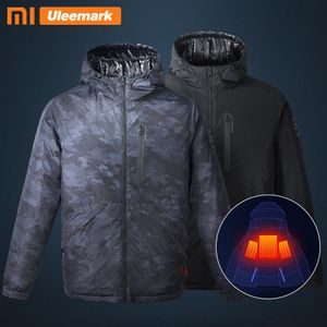 Xiaomi Heren elektrische verwarmde donzen jas met capuchon lichtgewicht waterdichte winterjas uleemark LJ201009