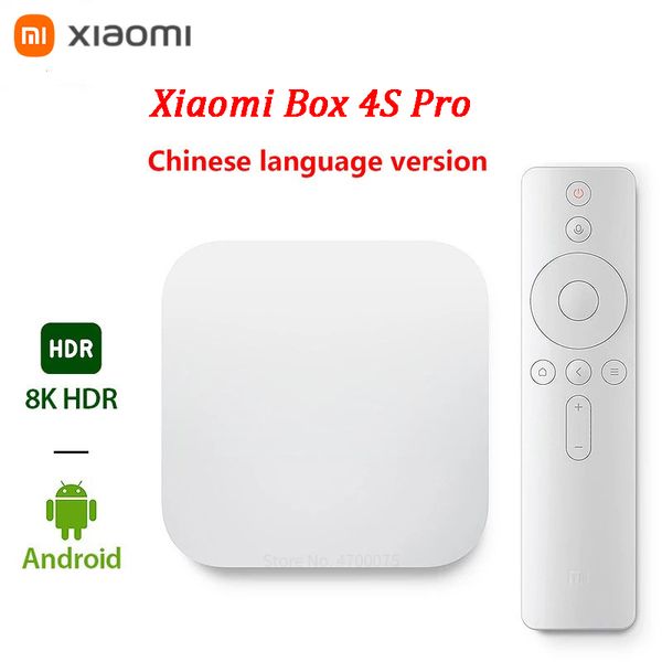 Xiaomi Mijia Box 4 4S Pro 1.9GHz Amlogic Quad-core 5G WiFi BT Android 4K 8K HDR Smart Streaming Media Player Versión china