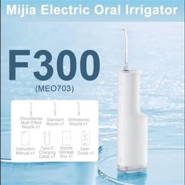Irrigador bucal eléctrico XIAOMI MIJIA F300, limpiador portátil de agua, limpiador blanqueador de dientes MEO703, 240ML, 2000 veces/Min, 4 modos