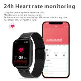 Xiaomi Nouveau 1,85 pouces Smart Watch Men Température corporelle Scran tactile complet Smartwatch Femmes Procit Oxygen Monitor Clock Pk P8