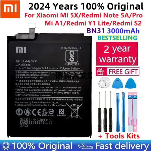 Batterie de téléphone d'origine Xiaomi BM22 pour Xiaomi Mi 5 5x Mi 4c Mi 6 Mi 8 pour Redmi Note 5A 5A Pro BM35 BM39 BN31 BM3E