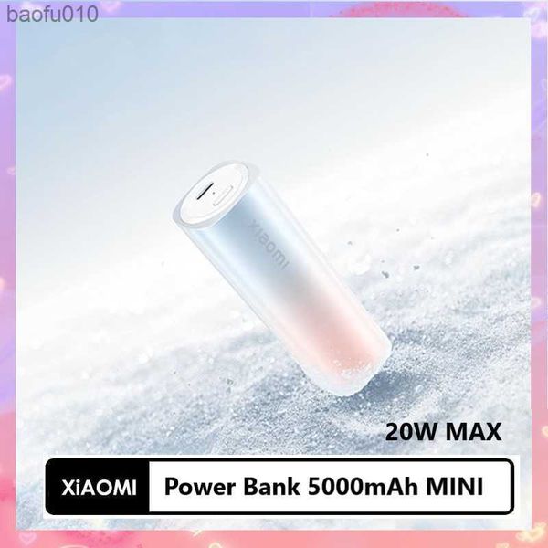 Xiaomi Power Bank MINI 5000mAh 20W MAX Rouge à Lèvres Version P07ZM Mi Power Bank 5000 Batterie Portable Pour iPhone 12 13 14 Pro L230712