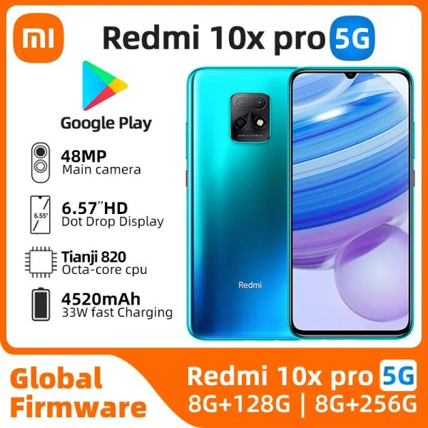 Xiaomi Redmi 10xpro Android 5G Déverrouillé 6,57 pouces 8 Go RAM 256 Go ROM TOUTES COULEURS EN BON FAMIL