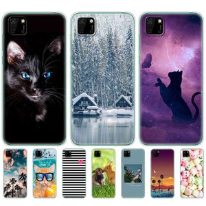 Silicon Case Voor Huawei Y5P Painted Bag Soft TPU Back Phone Cover Fundas Volledige bescherming Coque Bumper Clear