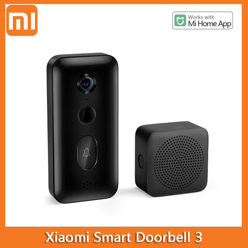 Xiaomi Smart Doorbell 3 2K Ultra HD Night Vision Video Campainha Bateria longa AI Reconhecimento humano Trabalho com Mi home APP