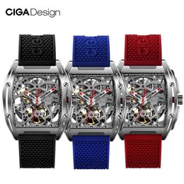 Xiaomi youpin CIGA Design CIGA montre série Z montre Type de baril Double face creux automatique squelette mécanique montre pour hommes 305C