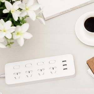 Xiaomi Youpin Mijia Power Socket Strip avec commutateur 3 USB 2A Adaptateur de charge rapide Adaptateur MI Extension Adapter