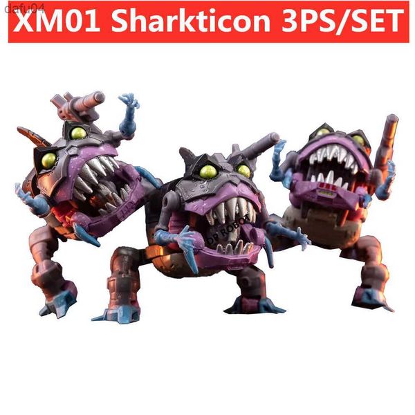 XIAOMO Transformation XM-01 XM01 Sharkticon Shark Squad 3PCS / SET Action Figure Collection Robot Jouets Avec Boîte L230522