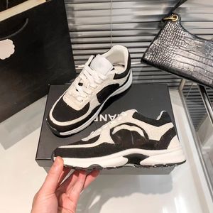 Xiaoxiangfeng Chaussures Panda Noir et Blanc Femme 2023 Printemps Nouveau À Lacets Semelle Épaisse Rehausseur Papa Chaussures Motif Foncé Loisirs Chaussures De Sport