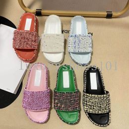 Xiaoxiangfeng slippers Vrouw Slides Slippers Veelkleurige Muilezels Womens Home Slippers Casual Sandalen Zomer Lederen Platte Slide