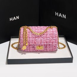 Xiaoxiangfeng Geweven Tas Damestas Nieuwe Mode Veelzijdige Keten Enkele Schouder Crossbody Tas Handbediende Make-up Datumtas