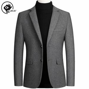 XiaoYudian solide Blazer britannique élégant mâle Blazer costume veste affaires décontracté pour hommes régulier laine manteau marque 201128