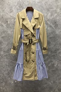 Xiaozi Western Stuffing Stitching Design Slim Cit Suit Jupe Vêtements Pour Femme Automne Produits européens Nouvelle mode Midi Robe 9Q