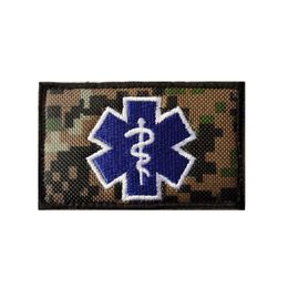 XICC Star of Life broderie Patches Rescue Medical Save Lives Badge paramédic Badge brassard Military Tissu Stickers Backpack Applique